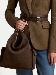 LAUREN RALPH LAUREN Torebka 431P18458003 Brązowy ciemny. Brązowe torebki klasyczne Lauren Ralph Lauren, bez wzorów, z nubiku, bez dodatków. Za 2,399.00 zł.