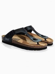 Sunbay Japonki "Camelia" w kolorze czarnym rozmiar: 38. Czarne klapki Sunbay, bez wzorów, z otwartym noskiem, bez obcasa. Za 180.49 zł.