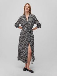 MAVI Sukienka w kolorze czarno-białym rozmiar: L. Czarne sukienki Mavi, l, bez wzorów, z tkaniny, bez kołnierzyka, bez ramiączek, maxi. Za 179.95 zł.