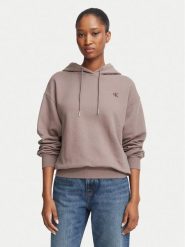 Calvin Klein Jeans Bluza Monogram LV047G258G Beżowy ciemny Regular Fit. Brązowe bluzy sportowe Calvin Klein Jeans, m, bez wzorów, z bawełny, bez kaptura. Za 409.99 zł.