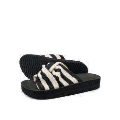 Klapki basenowe damskie Flip Flop Wedgy Twist. Czarne klapki Flip Flop, bez wzorów, bez obcasa. Za 111.55 zł.
