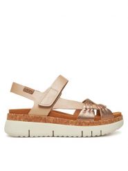 Pikolinos Sandały W4N-0968Clc1 Złoty. Żółte sandały Pikolinos, bez wzorów, ze skóry, bez obcasa, na płaskiej podeszwie, bez zapięcia. Za 449.99 zł.