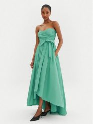 PINKO Sukienka wieczorowa 104937 Y3LE Zielony Regular Fit. Zielone sukienki Pinko, bez wzorów, z syntetyku, wizytowe, bez kołnierzyka, bez ramiączek. Za 1,999.00 zł.