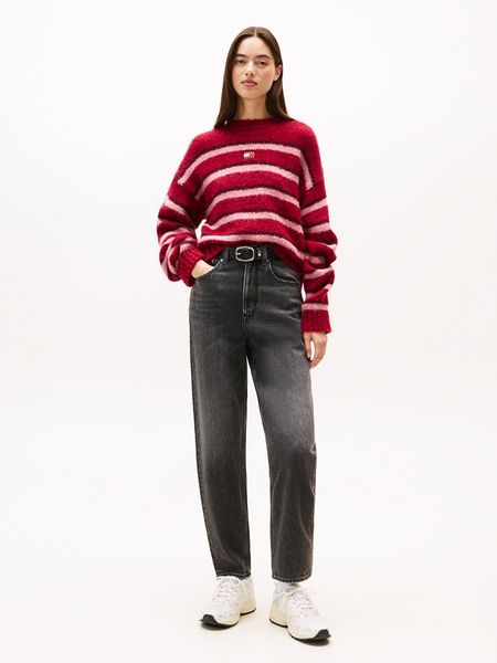 TOMMY JEANS Dżinsy - Mom fit - w kolorze antracytowym rozmiar: W26/L28. Czarne jeansy Tommy Jeans, l, z aplikacjami. Za 271.03 zł.