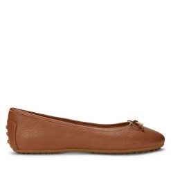 Baleriny LAUREN RALPH LAUREN. Brązowe baleriny Lauren Ralph Lauren, bez wzorów, bez obcasa. Za 339.99 zł.