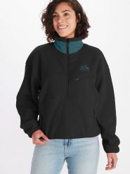 Marmot Bluza polarowa "94 E.C.O." w kolorze czarno-zielonym rozmiar: M. Czarne bluzy Marmot, m, bez wzorów, z polaru, bez kaptura. Za 176.08 zł.