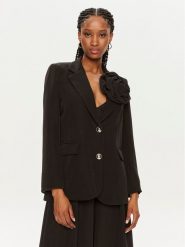 Maryley Marynarka 24EB202/43NE Czarny Regular Fit. Czarne marynarki i żakiety Maryley, s, bez wzorów, z syntetyku. Za 359.99 zł.