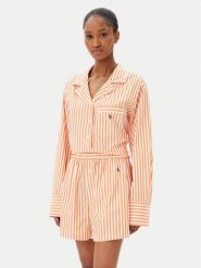 Polo Ralph Lauren Piżama 4P8010 Pomarańczowy Relaxed Fit. Brązowe piżamy Polo Ralph Lauren, bez wzorów, z bawełny, bez ramiączek. Za 389.99 zł.