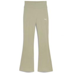 Legginsy damskie Puma ESS z wysokim stanem, rozszerzane, zielone L. Zielone legginsy Puma, l, bez wzorów, z bawełny, z podwyższonym stanem. Za 236.99 zł.