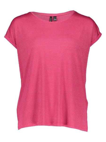 Vero Moda Koszulka w kolorze różowym rozmiar: S. Różowe bluzki Vero Moda, s, bez wzorów, bez kołnierzyka, bez ramiączek. Za 77.95 zł.