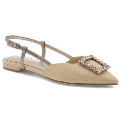 Beżowe Sandały Tamaris Eleganckie Obuwie Damskie. Brązowe sandały Tamaris, bez wzorów, eleganckie, bez obcasa, na obcasie, bez zapięcia. Za 239.00 zł.