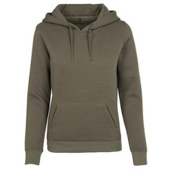 Damska Bluza Z Kapturem. Zielone bluzy BUILD YOUR BRAND, xl, bez wzorów, z kapturem. Za 148.99 zł.