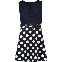 Sukienka w kolorze granatowym. Niebieskie sukienki Pretty Closet, bez wzorów, z tkaniny, bez kołnierzyka, bez ramiączek, mini, rozkloszowane. W wyprzedaży za 115.95 zł.