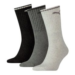 Skarpety Sportowe Unisex Dla Dorosłych W Paski (zestaw 3 Sztuk). Czarne skarpety Puma, bez wzorów. Za 60.99 zł.