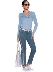 Creation L Sweter w kolorze błękitnym rozmiar: 46. Niebieskie swetry creation L, l, bez wzorów, bez ramiączek. Za 64.95 zł.