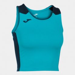 Tank top do biegania damski Joma Record II Crop top. Niebieskie topy Joma, s, bez wzorów, bez kołnierzyka, bez ramiączek. Za 134.15 zł.