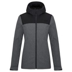 Damska kurtka softshell Loap Luka czarna. Czarne kurtki sportowe LOOP, na zimę, s, bez wzorów, z softshellu, bez kaptura, do biegania. Za 177.88 zł.