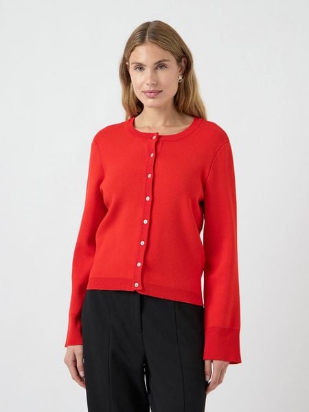 YAS Kardigan "Yas" w kolorze czerwonym rozmiar: M. Czerwone kardigany YAS, m, bez wzorów. Za 144.95 zł.