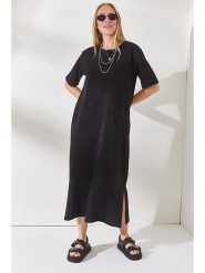 Olalook Sukienka w kolorze czarnym rozmiar: L/XL. Czarne sukienki Olalook, l, bez wzorów, z bawełny, bez kołnierzyka, bez ramiączek, maxi. Za 70.41 zł.