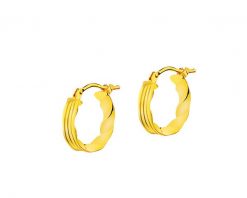 Złote kolczyki - koła, 13 mm. Żółte kolczyki Apart, złote. Za 839.00 zł.