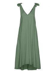 Vero Moda Sukienka w kolorze zielonym rozmiar: XS. Zielone sukienki Vero Moda, xs, bez wzorów, bez kołnierzyka, bez ramiączek, maxi. Za 39.58 zł.
