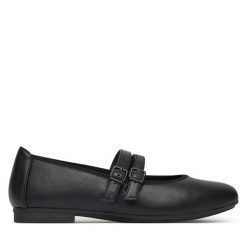 Baleriny Jana. Czarne baleriny JANA, bez wzorów, bez obcasa. Za 159.99 zł.