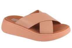 Sandały FitFlop Wygodne Beżowe Letnie. Brązowe sandały Flip Flop, bez wzorów, z gumy, eleganckie, bez obcasa, bez zapięcia. Za 473.30 zł.