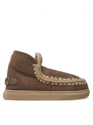 Mou Śniegowce Eskimo Sneaker Big Metal Logo FW111008A Brązowy. Brązowe trapery i śniegowce Mou, ze skóry. Za 1,099.00 zł.