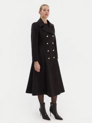 Rinascimento Płaszcz przejściowy CFC0126730003 Czarny Regular Fit. Czarne płaszcze Rinascimento, xs, bez wzorów, z syntetyku, bez kaptura. Za 1,059.00 zł.