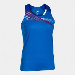 Tank top do biegania damski Joma Elite X. Niebieskie koszulki sportowe Joma, bez wzorów, bez ramiączek, do biegania. W wyprzedaży za 101.50 zł.