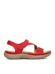 Rieker Sandały CEO-64870-33 Czerwony. Czerwone sandały Rieker, bez wzorów, ze skóry, bez obcasa, na płaskiej podeszwie, bez zapięcia. Za 319.99 zł.