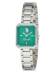 U.S. Polo Assn. Zegarek kwarcowy w kolorze srebrno-zielonym rozmiar: onesize. Szare, analogowe zegarki U.S. Polo Assn., metalowe. Za 173.99 zł.