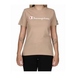 Koszulka damska Champion SS Tee 117534. Brązowe koszulki sportowe Champion, bez wzorów, z bawełny, bez ramiączek. Za 95.00 zł.