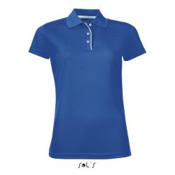 Damska koszulka polo Sol's Performer. Niebieskie koszulki polo SOL'S, s, bez wzorów, bez kołnierzyka, bez ramiączek. Za 126.00 zł.