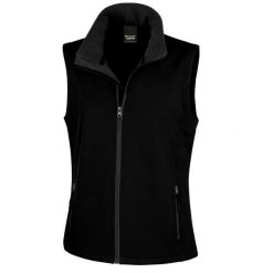 Ocieplana Damska Softshell. Czarne kurtki sportowe RESULT, s, bez wzorów, z softshellu, bez kaptura, trekkingowe. Za 107.99 zł.
