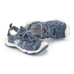 Sandały damskie turystyczne z zakrytym noskiem Alpine Pro Korema. Niebieskie sandały Alpine Pro, bez wzorów, bez obcasa, bez zapięcia. Za 299.00 zł.