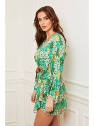 Plus Size Company Sukienka w kolorze zielonym rozmiar: 46. Zielone sukienki Plus Size Company, plus size, bez wzorów, klasyczne, bez kołnierzyka, plus size, bez ramiączek, mini. Za 105.63 zł.