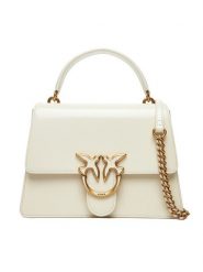 PINKO Torebka Love One Top Handle Classic Light PE 25 PLTT 100066 A1UV Biały. Białe torebki klasyczne Pinko, bez wzorów, ze skóry, bez dodatków. Za 1,379.00 zł.