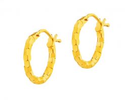 Złote kolczyki - koła, 14 mm. Żółte kolczyki Apart, złote. Za 549.00 zł.