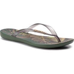 Japonki IPANEMA - Wave Tropical III Fem 82687 Green/Smoke 22801. Szare klapki Ipanema, bez wzorów, z tworzywa sztucznego, bez obcasa. Za 79.99 zł.