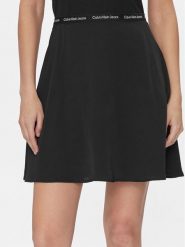 Calvin Klein Jeans Spódnica mini Logo J20J223143 Czarny Regular Fit. Czarne spódnice Calvin Klein Jeans, m, bez wzorów, z jeansu, mini. Za 189.99 zł.
