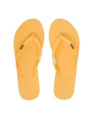 Roxy Japonki ARJL100663-PBA Żółty. Żółte klapki Roxy, bez wzorów, z materiału, bez obcasa. Za 69.99 zł.