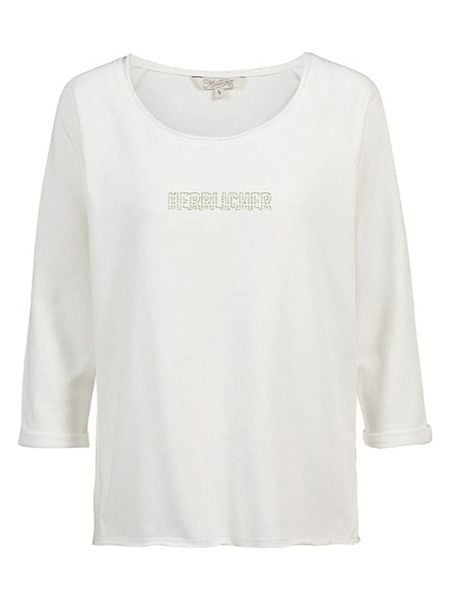 Herrlicher Koszulka "Angelika" w kolorze białym rozmiar: L. Białe bluzki Herrlicher, l, bez wzorów, z bawełny, bez kołnierzyka, bez ramiączek. Za 126.99 zł.