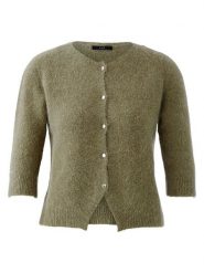 Oui Kardigan w kolorze khaki rozmiar: 42. Brązowe kardigany Oui, bez wzorów, z wełny. Za 179.95 zł.