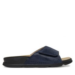 Klapki Berkemann. Niebieskie klapki Berkemann, bez wzorów, bez obcasa. Za 239.99 zł.