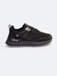 Sneakersy damskie czarne RR374068 906. Czarne obuwie sportowe Big Star, z materiału, bez zapięcia. W wyprzedaży za 49.99 zł.