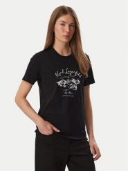 KARL LAGERFELD T-Shirt Apres B4W17039 Czarny Regular Fit. Czarne t-shirty KARL LAGERFELD, l, bez wzorów, z bawełny, bez kołnierzyka, bez ramiączek. Za 389.99 zł.