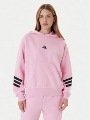 Adidas Bluza Future Icons 3-Stripes JE0183 Różowy Loose Fit. Czerwone bluzy Adidas, s, bez wzorów, z bawełny, bez kaptura. Za 299.99 zł.