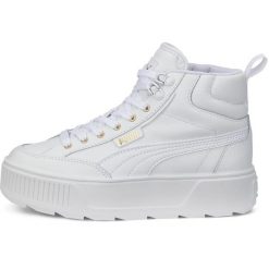 Buty sneakersy damskie Puma KARMEN MID. Białe obuwie sportowe Puma, z gumy, bez zapięcia, trekkingowe. Za 452.00 zł.