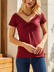 LA Angels Koszulka w kolorze bordowym rozmiar: M. Czerwone bluzki LA Angels, m, bez wzorów, bez kołnierzyka, bez ramiączek. Za 78.99 zł.